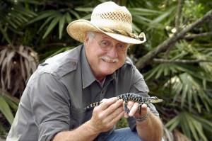 Tim with baby gator