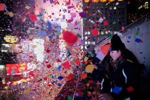 At the Times Square Visitor’s Center, you can write out a wish on a piece of confetti. On Dec. 31, each piece is collected and mixed in with the rest to be dispersed over the crowd.