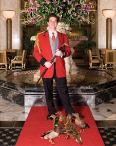 "It's not a very subtle outfit, but it's not a very subtle job," says Anthony Petrina, who has been the duckmaster at the Peabody Hotel for about three years.