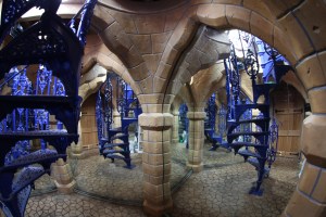 The mirror interior of the tower at Portman Lodge.